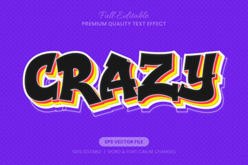 Crazy Graffiti Style Editable Text Effect, Font Graphic Style