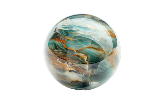 Glass marble isolated on a transparent background