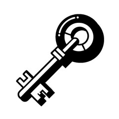 key isolated on white background