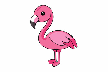 Elegant flamingo vector illustration featuring vibrant colors and intricate details, perfect for nature-themed projects, t-shirts, and home decor.