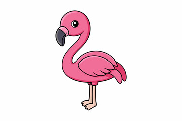 Elegant flamingo vector illustration featuring vibrant colors and intricate details, perfect for nature-themed projects, t-shirts, and home decor.