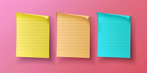 Fototapeta premium Assorted colored paper with drawing for imagination.