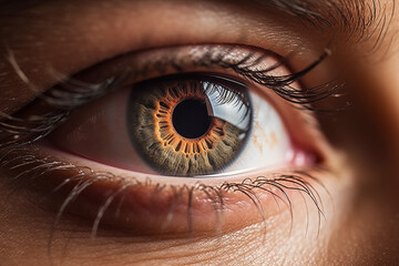 Naklejka premium detail photograph of an eye in macro