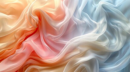 Fototapeta premium soft and elegant background with a gradient of pastel colors, featuring flowing satin fabric textures