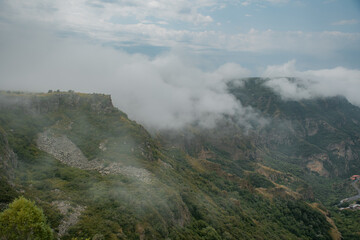 clouds over the mountains