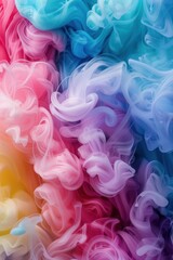Fototapeta premium Vibrant Smoke Swirls in Pastel Colors