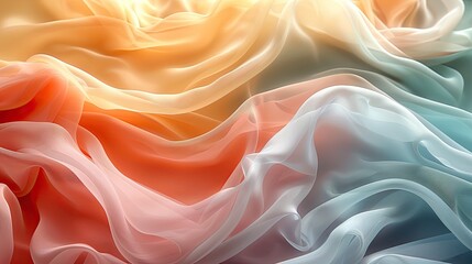 Obraz premium soft and elegant background with a gradient of pastel colors, featuring flowing satin fabric textures