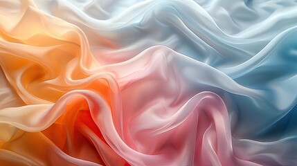 Obraz premium soft and elegant background with a gradient of pastel colors, featuring flowing satin fabric textures