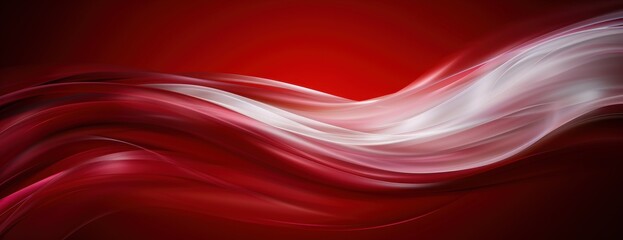 Obraz premium Flowing red and white abstract background