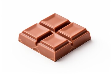 High-quality image of a smooth milk chocolate bar with a reflective surface on a clean white backdrop