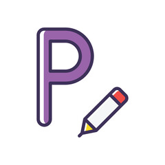 P icon vector icon