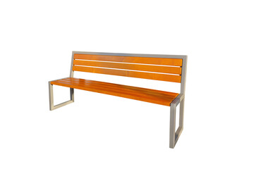 park bench isolated on white background