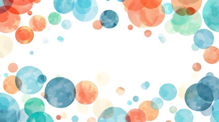 Vibrant Watercolor Dots Creating a Playful and Colorful Background for Creative Projects