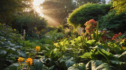 Nature jardin jungle &eacute;cologie rivi&egrave;re soleil IA 16