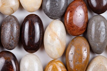 Assorted natural stones and pebbles