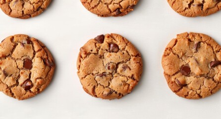 Freshly baked chocolate chip cookies