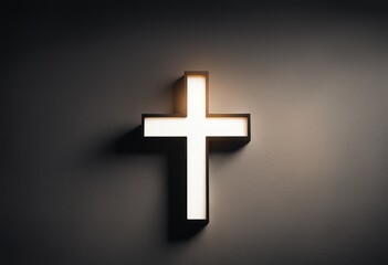 Fototapeta premium Christian Cross on isolated background