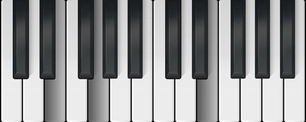 Exploring the intricate details of piano keys, which create a melodious musical atmosphere © brovkoserhii