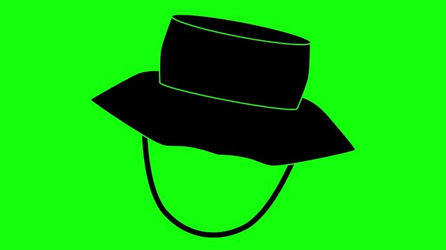 hat illustration video animation boy uniform scout silhouette camp logo pramuka icon child scouting outdoor backpack girl student adventure outline exploration education map for green screen footage