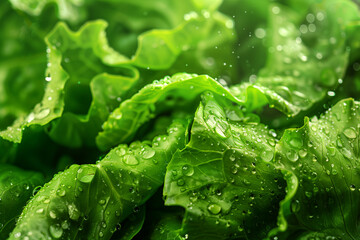 みずみずしいミントの葉のクローズアップ/Close-up of Fresh Lettuce Leaves/Gro&szlig;aufnahme von frischen Salatbl&auml;ttern