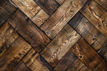 Wooden floor with pattern