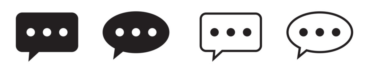Chat icon. Talk bubble speech icon. Dialogue balloon icon.