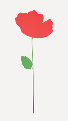 Minimalist red flower illustration