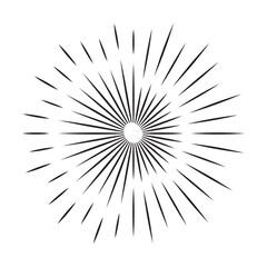 Obraz premium Sunburst line art element