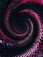 Spiral Shaped Object Red Light Center