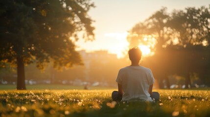 Contemplative Morning in the Park: Peaceful Moments Amidst Uncertainty