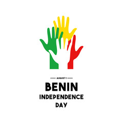 Benin Independence Day. August 1. Flat design vector. White background.