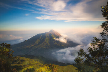 Fototapeta premium The great Merapi Volcano in Java Island, indonesia.