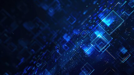 Dark Blue Technology Background. Visionary Concept of Power and Tech in Artistic Design