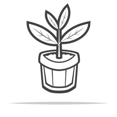 Plant seedling in plastic bag icon transparent vector isolated