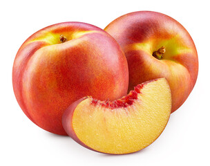 Peach isolated on white background