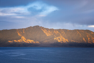 the sunrise of Lake Banggong Co in Tibet