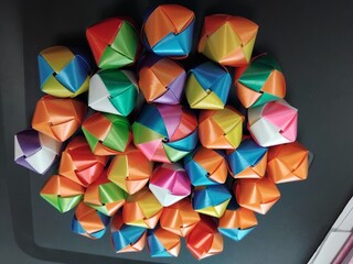 Obraz premium Boll colourful box paper art