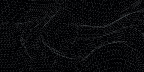 Black wide technology background, vector illustration.