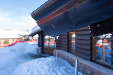 Water flow down from roof drain