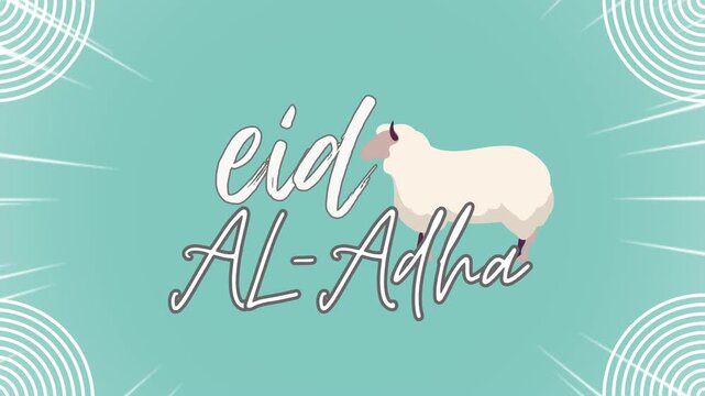 Animation of Eid al-Adha Al Mubarak in the Hajj Season Video. The animated movement of Eid al-Adha writing is suitable for celebrating Eid al-Adha for Muslims.