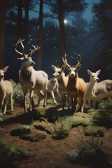 Fototapeta premium deer in the woods