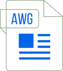 AWG icon inside transparent outline and sharp corners