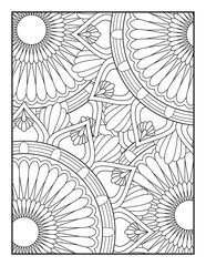 Obraz premium coloring page for children and adults. Mandala Coloring Pages. Mandala Coloring Book For Adult. Mandala Coloring Book. Seamless vector pattern. Black and white linear drawing. 