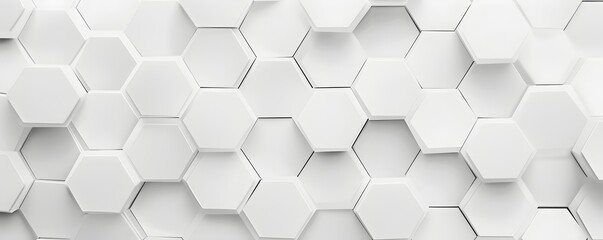 Naklejka premium White background with a geometric pattern, a seamless repeating pattern, a white color scheme, white hexagon shapes, a minimalist design, a flat vector illustration, high resolution, high definition, 