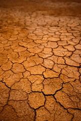 dry and shelled soil, former salt production, Ses salines. Mongofre Nou. Menorca. Balearic Islands. Spain.