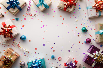 Festive Christmas gifts and decorations