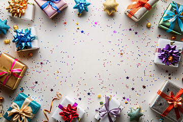 Festive Christmas gifts and decorations