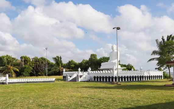 lord buddha statue countryside of Puttalam sri lanka.