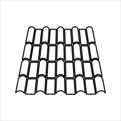 House roof icons set. house roof vector icon for web design isolated on black and white background.