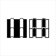 Fototapeta premium House roof icons set. Collection of outline vector icons of house roof for web design isolated on black and white background.